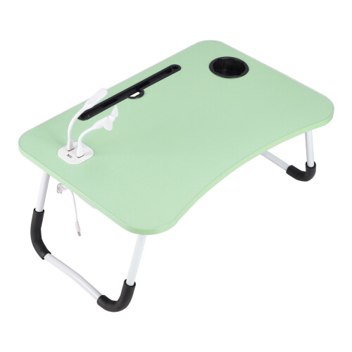 Living And Home (Green) Foldable Laptop Bed Table with USB Ports 2