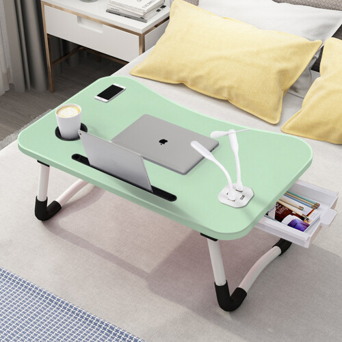 Living And Home (Green) Foldable Laptop Bed Table with USB Ports 1