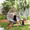 Egg Chair with Cushion & Side Pocket - Light Grey 7