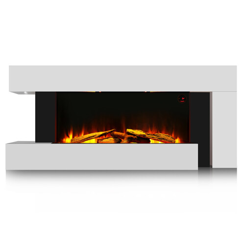 52 Inch Wall-Mounted Electric Fireplace with Remote Control 2