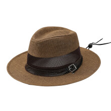 Straw Fedora Sun Hat for Men & Women – Wide Brim Summer