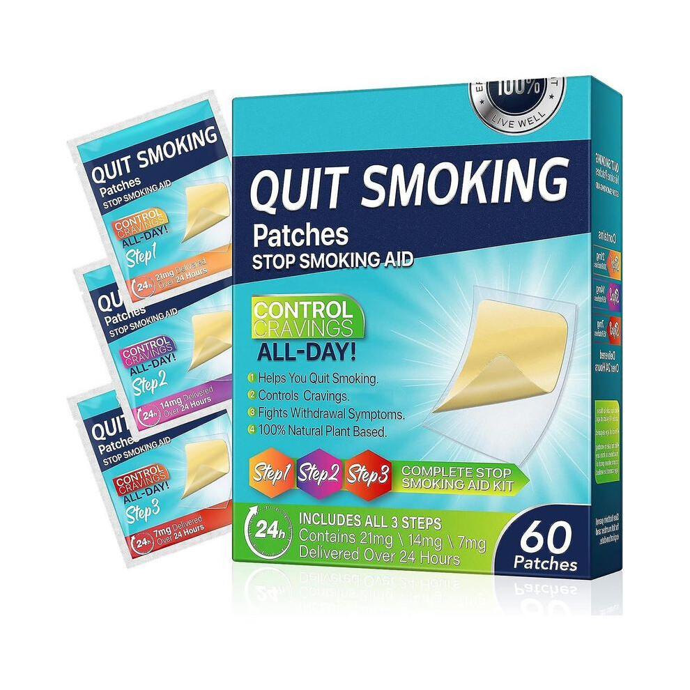 Stop smoking Aid Patches, Helping Quit smoking Patch, 30 Patches  Step 1-3