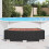 VidaXL vidaXL Spa Step Poly Rattan 92x45x25cm Black Hot Tub Bathing Pool Footsteps 3