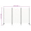 VidaXL vidaXL 3-Panel Room Divider Wall Partition Screen Room Separator White 260cm 1