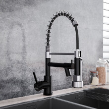 Pull Down Kitchen Faucet 304 Stainless Steel with Pot Filler & Sprayer