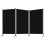 VidaXL vidaXL 3-Panel Room Divider Black 260x180 cm Wall Partition Screen Separator 2