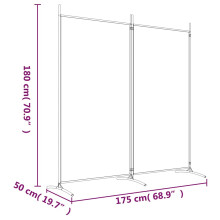 (Anthracite, 175 x 180 cm (W x H)) vidaXL Room Divider Wall Partition Screen Panel Room Separator Privacy Screen