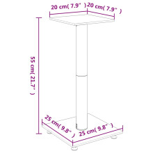 (black and silver) vidaXL Speaker Stands Speaker Floor Stand 2 pcs Tempered Glass 1 Pillar Design