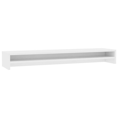 VidaXL vidaXL Monitor Stand White Engineered Wood Screen Display Computer Riser Shelf 1
