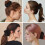 Black Satin Silk Scrunchies Extra-Large 4 Pack 5