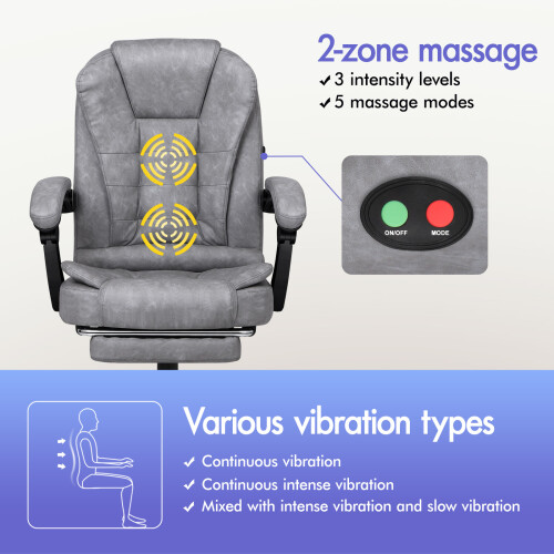 ELFORDSON (Retro Grey) ELFORDSON Massage Office Executive Chair 1