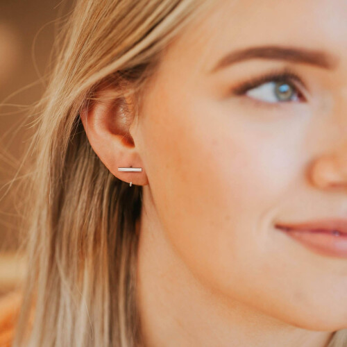 Half Hoop Earrings 925 Sterling Silver Small 2