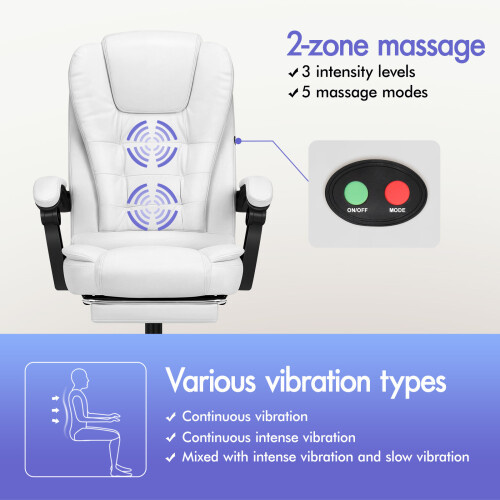 ELFORDSON (White) ELFORDSON Massage Office Executive Chair 1