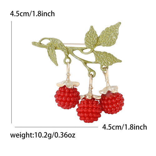 Broche mûre émaillée en alliage – 4,5 cm 2