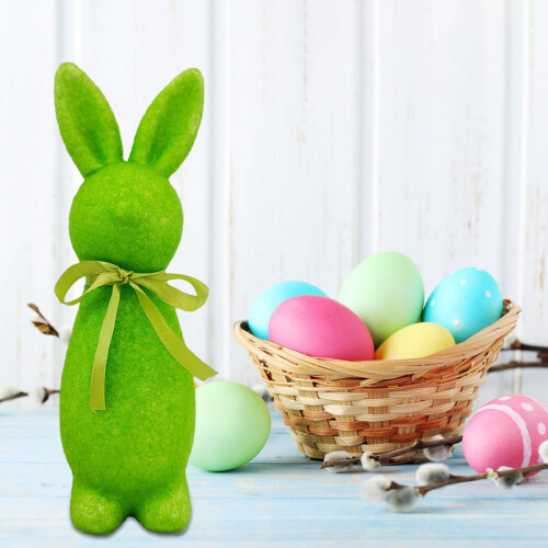 Décoration de Pâques lapin en velours 1 pièce 1
