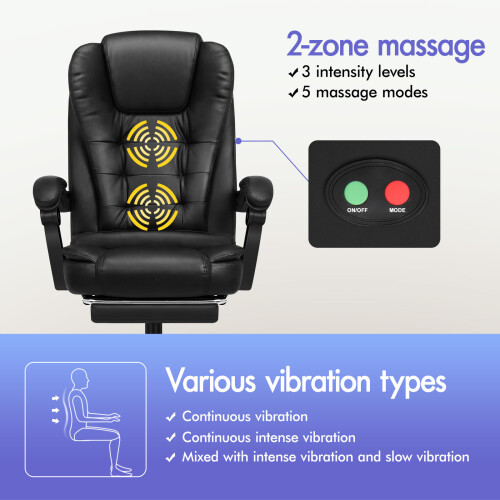 ELFORDSON (Black) ELFORDSON Massage Office Executive Chair 1