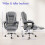 ELFORDSON ELFORDSON Massage Office Chair Executive Seat Fabric Grey 9