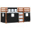 VidaXL vidaXL Bunk Bed with Curtains Bed Frame White&Black 90x200 cm Solid Wood Pine 3