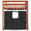 VidaXL vidaXL Bunk Bed with Curtains Bed Frame White&Black 90x200 cm Solid Wood Pine 6