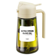Ölsprühflasche aus dickwandigem Glas – 2-in-1 Sprüh- und Gießfunktion, lichtbeständig White