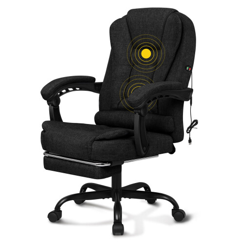 ELFORDSON (Fabric Black) ELFORDSON Massage Office Executive Chair