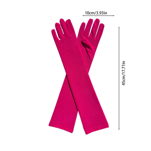Γάντια Opera Spandex Over Elbow Ζευγάρι με Ροζ Σκούρο Μπλε 2