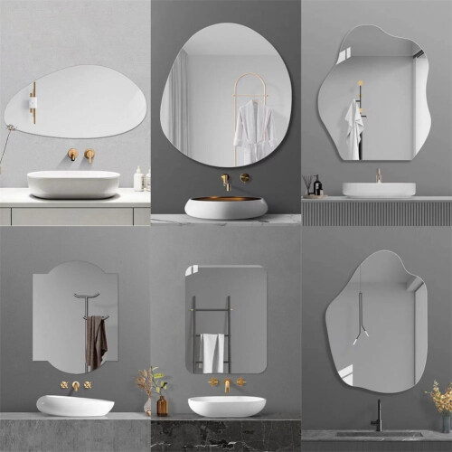 Irregular Frameless Wall Mirror 40x40 cm 2