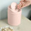 Mini poubelle de bureau rose avec couvercle basculant 2L 2
