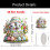 Easter bunny decor rabbit and egg figurines set 3