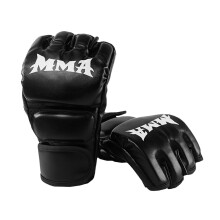 Halbfinger-Boxhandschuhe - MMA Sparring & Sandsacktraining Black