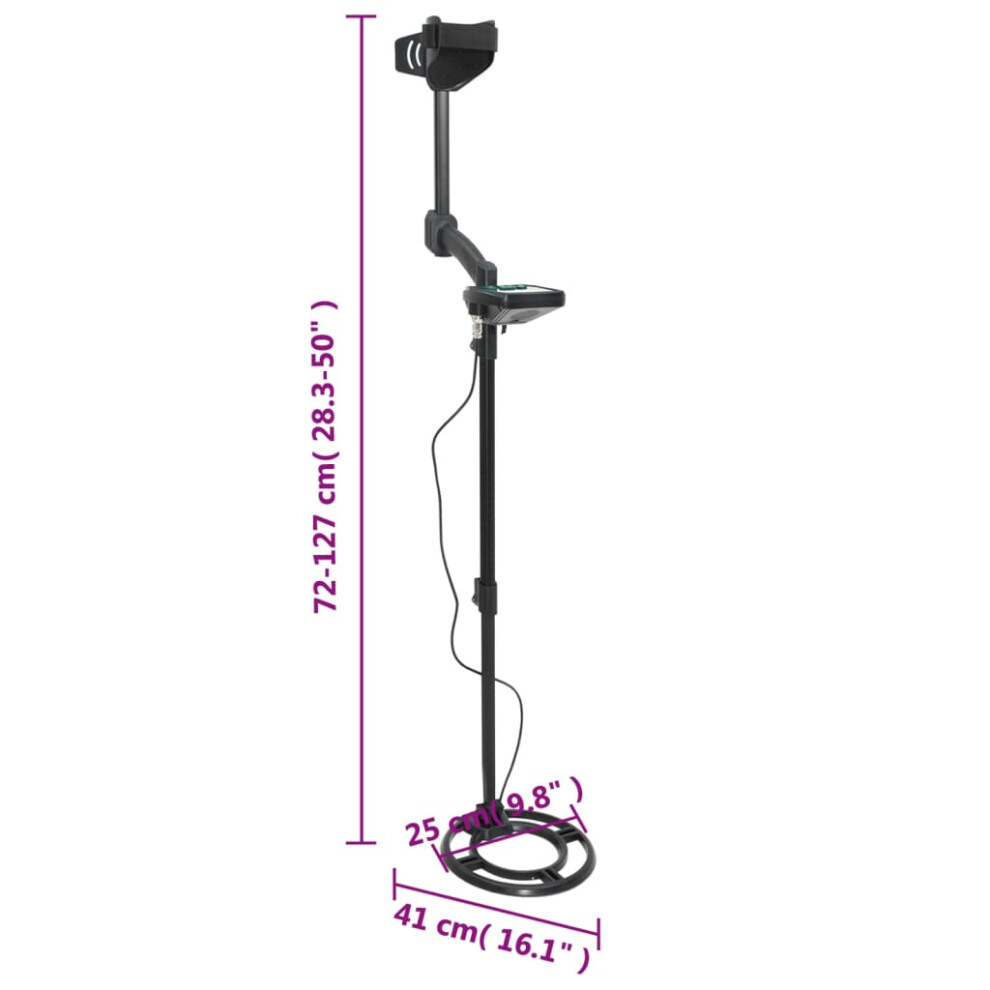 Vidaxl Metal Detector 24 Cm Search Depth Lcd Display Treasure Detector Gold