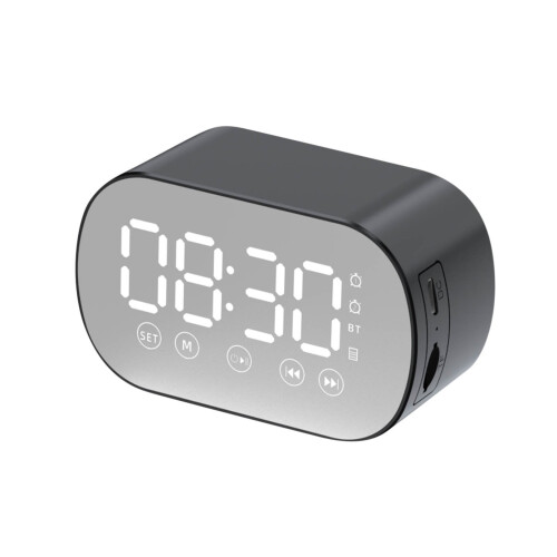 Bluetooth Alarm Clock with LED Display & Mirror 1