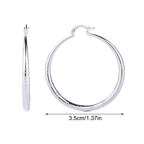 925 Sterling Silver Hoop Ear Studs for Women 1