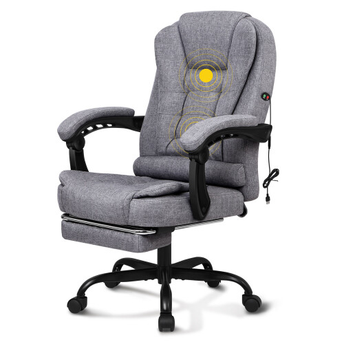 ELFORDSON (Fabric Grey) ELFORDSON Massage Office Executive Chair