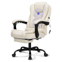 (Cream) ELFORDSON Massage Office Executive Chair