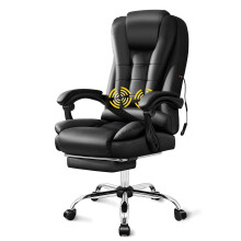 ELFORDSON Massage Office Chair Gaming Executive Seat PU Leather Black