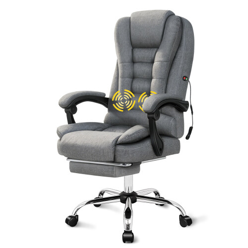 ELFORDSON ELFORDSON Massage Office Chair Executive Seat Fabric Grey