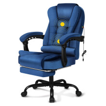 (Velvet Blue) ELFORDSON Massage Office Executive Chair