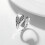 Sterling Silver Cross Spoon Ring Oxidized Vintage Flower 3