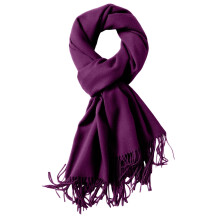 Women's Solid Purple Soft Scarf Winter Warm Thick Wrap