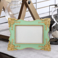 Green Resin Photo Frame Vintage European Style 5x7 Inch