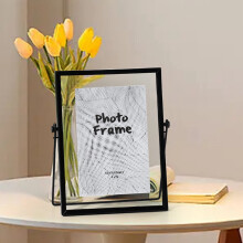 Gør-det-selv fotoramme med tørrede blomster, 10 x 15 cm, glas og metal
