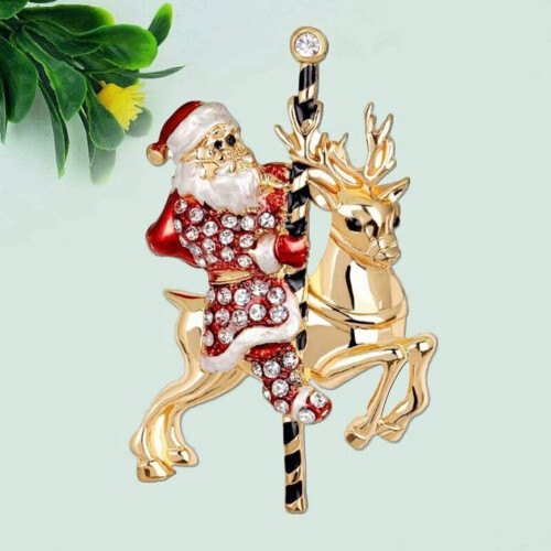 Broche de Noël en cristal, 6,1 x 4 cm 1
