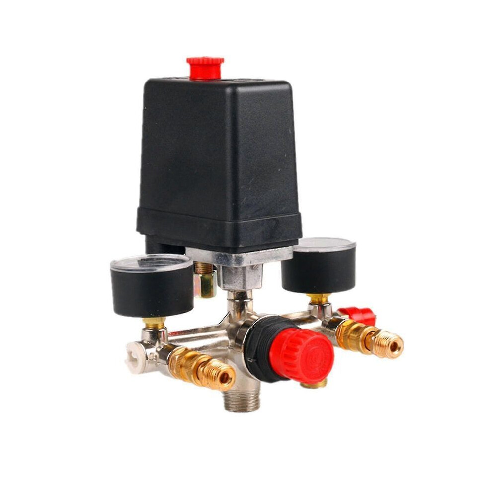 90-120Psi Air Compressor Manifold Regulator Gauges Pressure Durable Switch Control 1007587409331