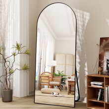 Full Length Arch Floor Mirror Black 71x26 Inch