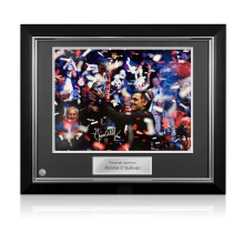 Ronnie O'Sullivan Signed Snooker Photo: Confetti. Deluxe Frame