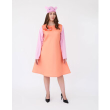 (S-M) Peppa Pig 2 Piece Costume (Womens Pink)