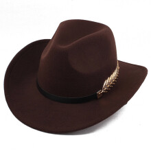 Cowboyhatt med bred brätte och justerbar hakrem