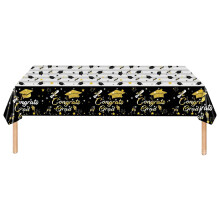 Sort og guld dimissionsdug 135 x 280 cm
