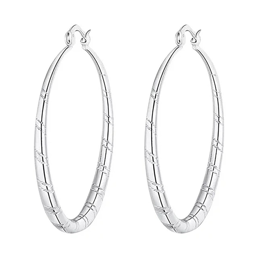 925 Sterling Silver Hoop Ear Studs for Women